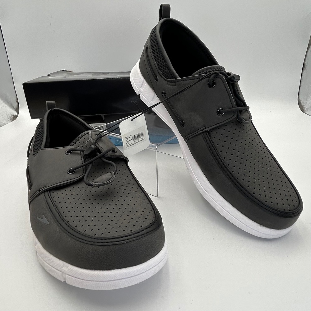 Speedo Mens Port Shoe Size 11 Traction Stability Black White Boat Shoes 1178733